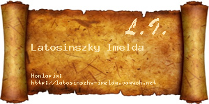 Latosinszky Imelda névjegykártya